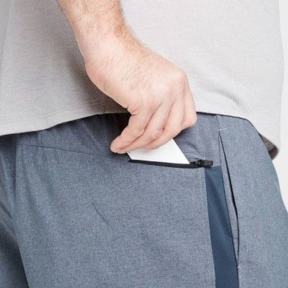 All in Motion Men's Lined Run Shorts 9", Navy Heather, Size XXL, NWT - Picture 4 of 8